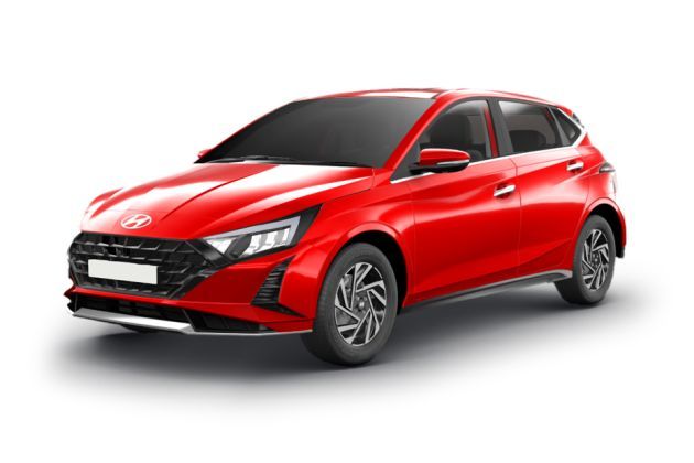 Hyundai i20 in Fiery Red