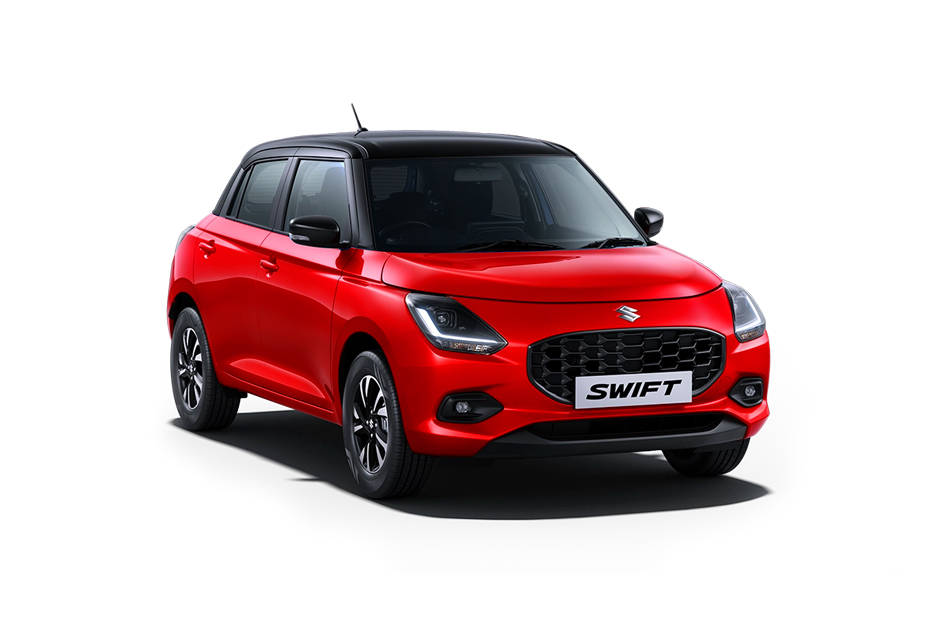 Maruti Swift Sizzling Red With Pearl Midnight Black Roof Colour